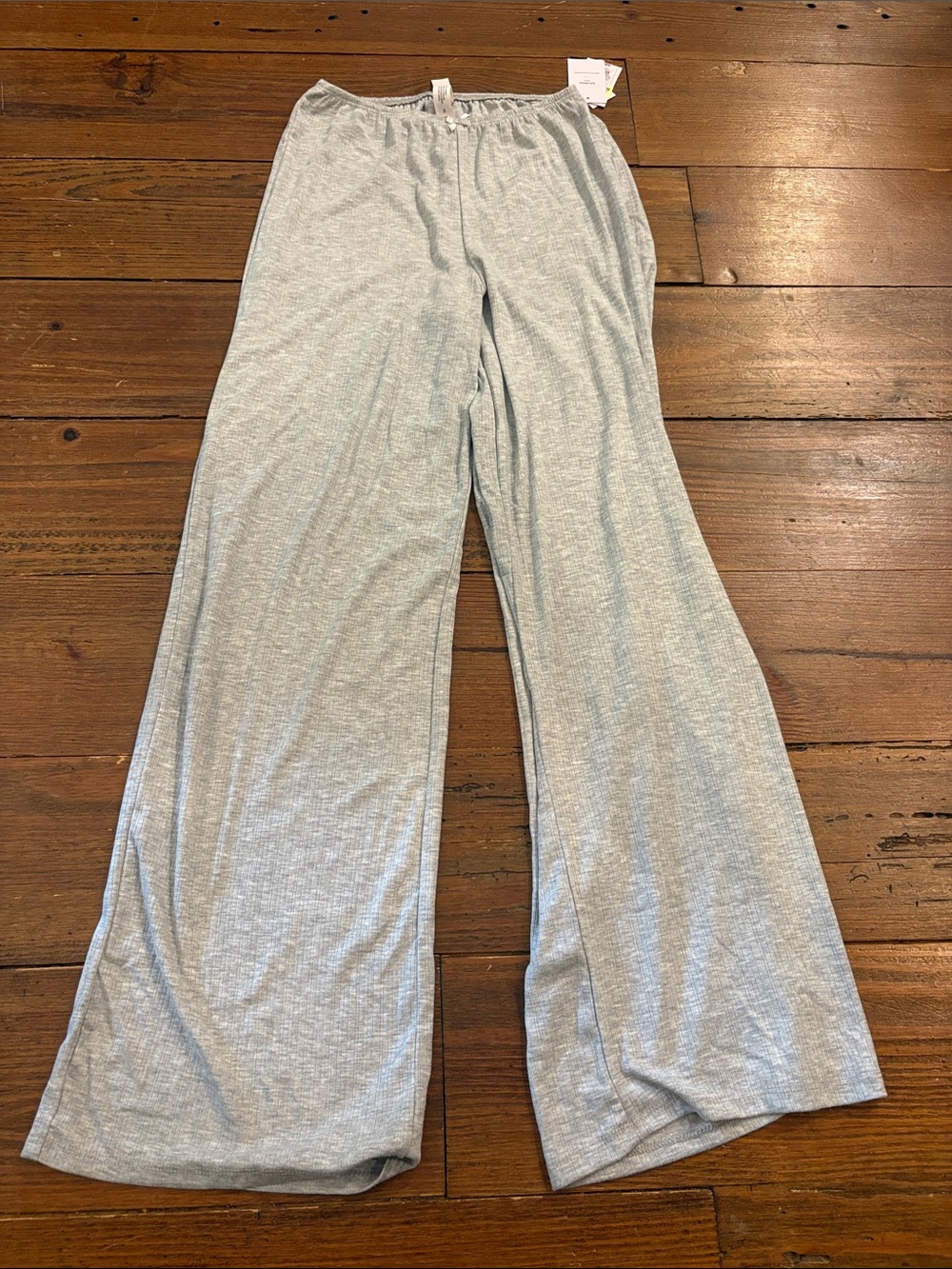 Auden Light Gray Wide-Leg Lounge Pajama Pants